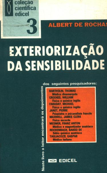 Exterioriza O Da Sensibilidade Albert De Rochas Tra A Livraria E Sebo