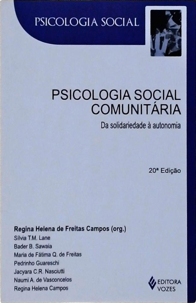 Psicologia Social Comunitária Regina Helena De Freitas Campos Traça