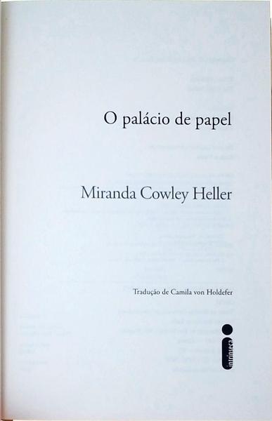 O Palácio De Papel Miranda Cowley Heller Traça Livraria e Sebo