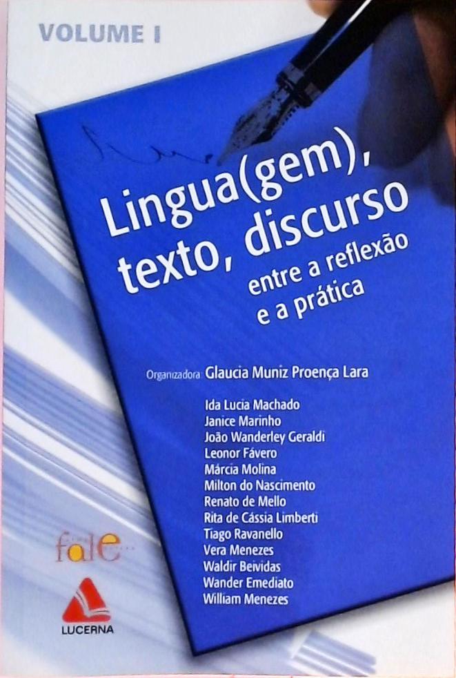 Lingua Gem Texto Discurso Volume Glaucia Muniz Proen A Lara