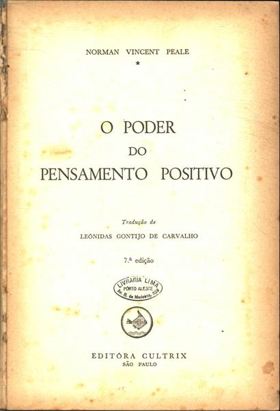 O Poder Do Pensamento Positivo Norman Vincent Peale Traça Livraria