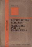 Letteratura Italiana: Materiale Per Un Programma Vol 3