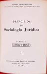 Princípios De Sociologia Jurídica