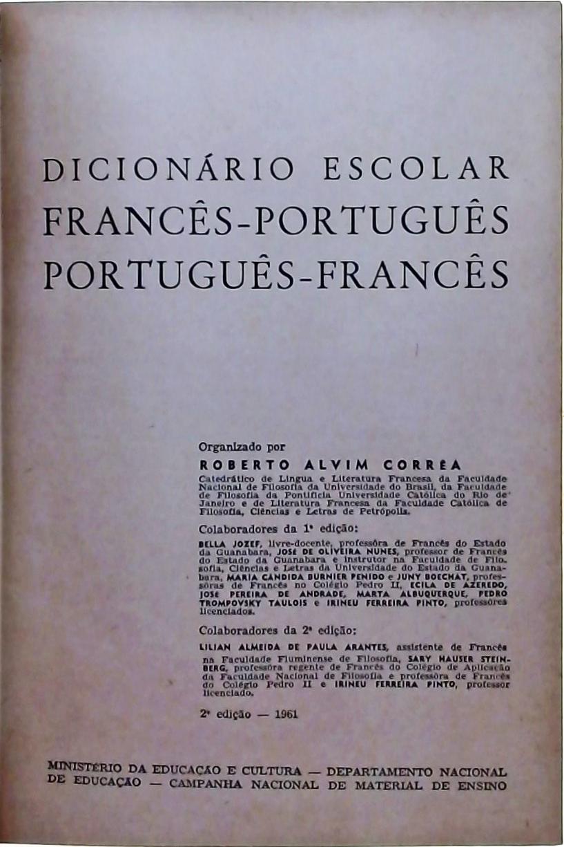 Dicionário Escolar Francês-Português / Português-Francês