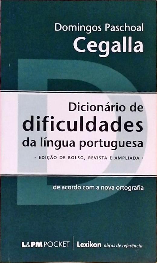 Dicionário De Dificuldades Da Língua Portuguesa - Domingos Paschoal ...