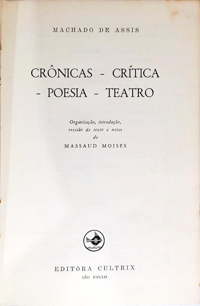 Crônicas - Crítica - Poesia - Teatro