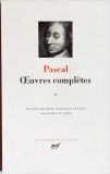 Pascal Oeuvres complètes - Em 2 Volumes - Pléiade