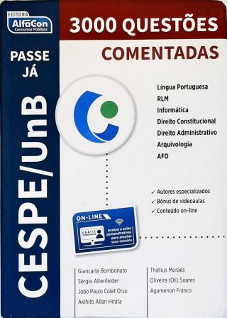 Passe Já Cespe/UNB - 3000 Questões Comentadas