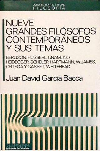 Nueve Grandes Filósofos Contemporâneos y Sus Temas