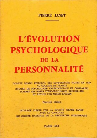 LÉvolution Psychologique de la Personnalité
