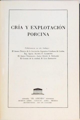 Cría y Explotación Porcina