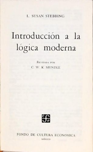 Introducción a Lógica Moderna
