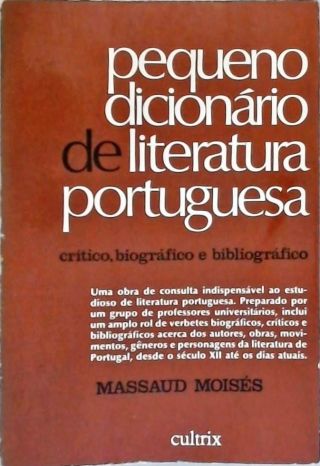 Pequeno Dicionário De Literatura Portuguesa