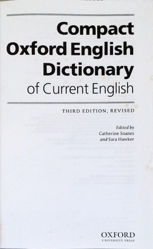 Compact Oxford English Dictionary of Current English