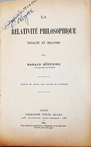 La Relativité Philosophique