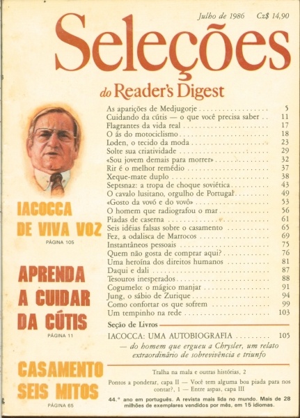 Revista Seleções - Empossada e empoçada; xeque e cheque; concerto