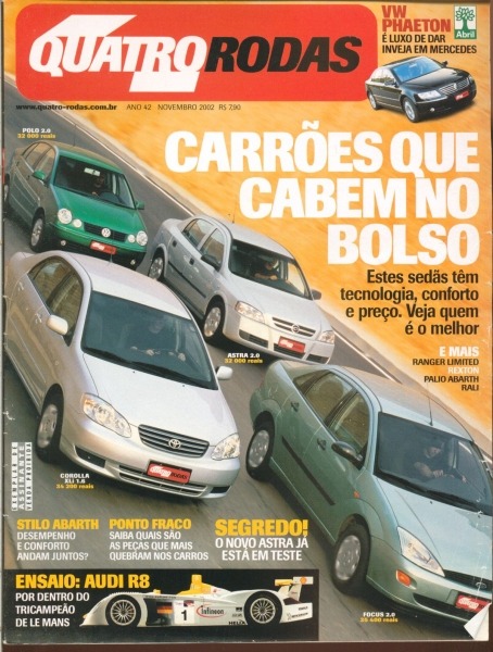 QUATRO RODAS de Novembro: os carros mais baratos de manter