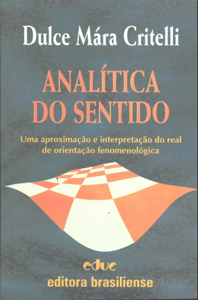 Livro Anal'tica do Sentido de Dulce Mara Critelli (Português