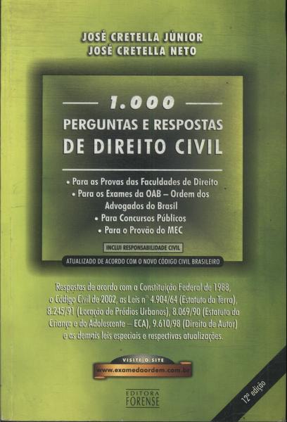 D. civil 1000 perguntas e respostas