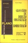 Glossário De Direção, Organização E Administração