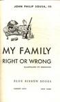 My Family, Right Or Wrong